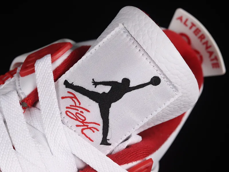 All categories Air Jordan Jordan series basketball shoes Air Jordan 4 Pure original Air Jordan 4 Motorsport AJ4 Joe 4 racing white and red 308497-106